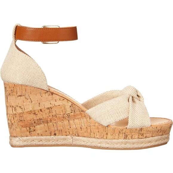 Women's Colette Wedge Sandal - Adjustable Buckle Closure - Picture 1 of 8